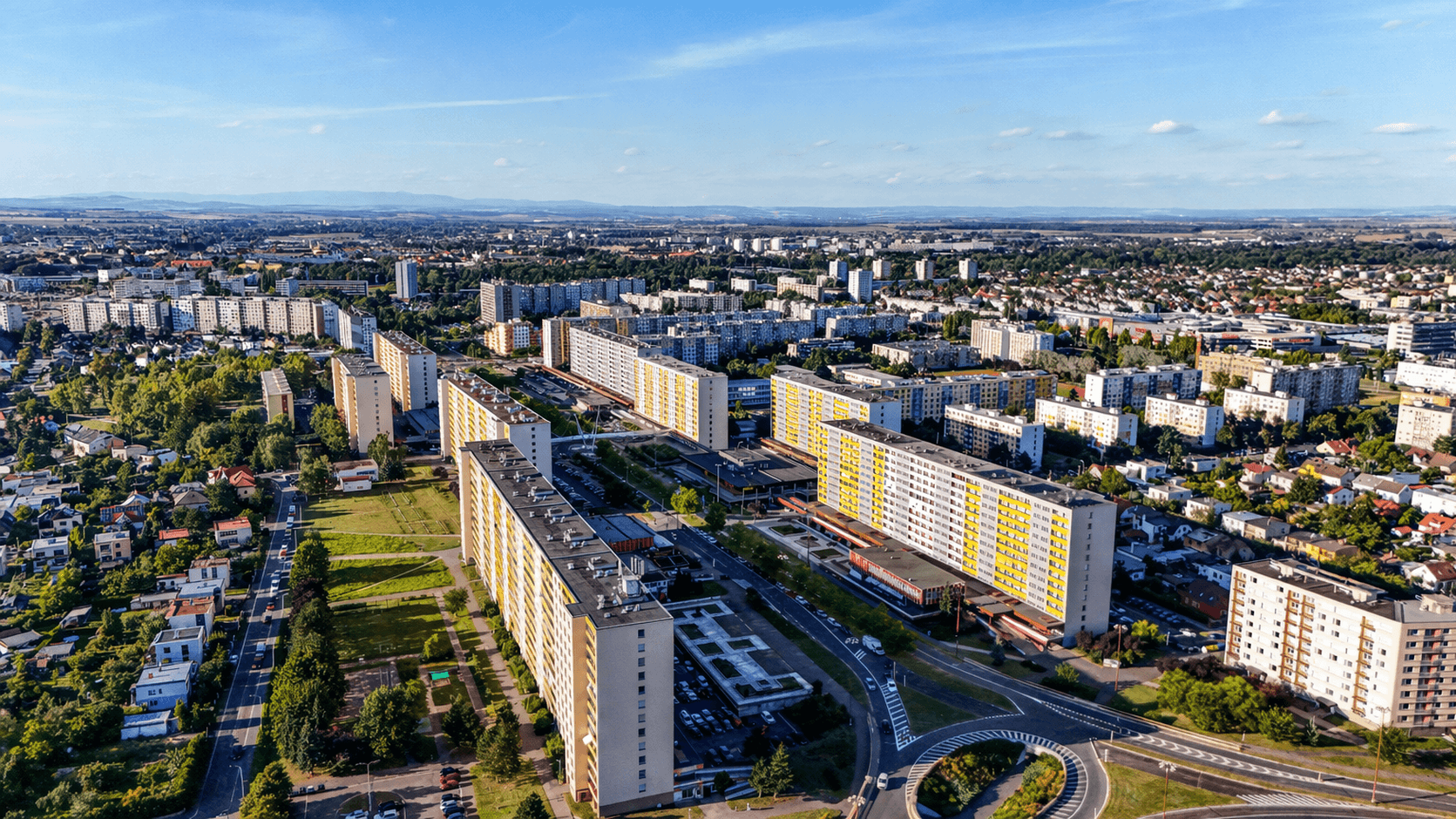 Letecký pohled na Hradec Králové
